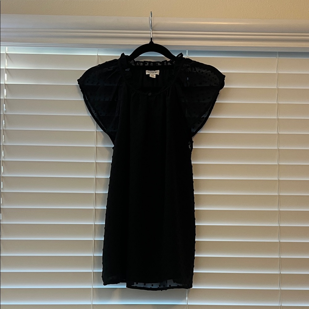 Black Ruffled Sleeve Blouse